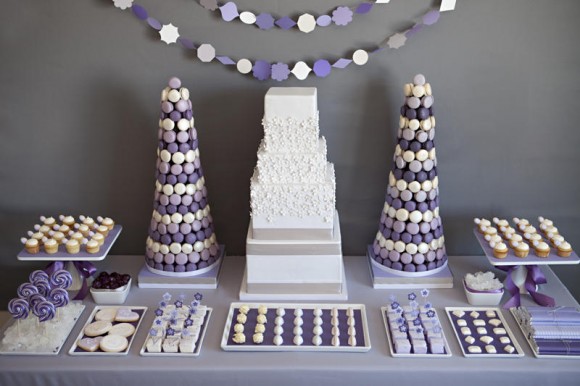 pictures of a purple and pewter wedding
